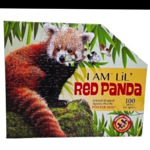 Madd Capp I Am Lil’ Red Panda 100-Piece Animal Shaped Jigsaw Puzzle Kids